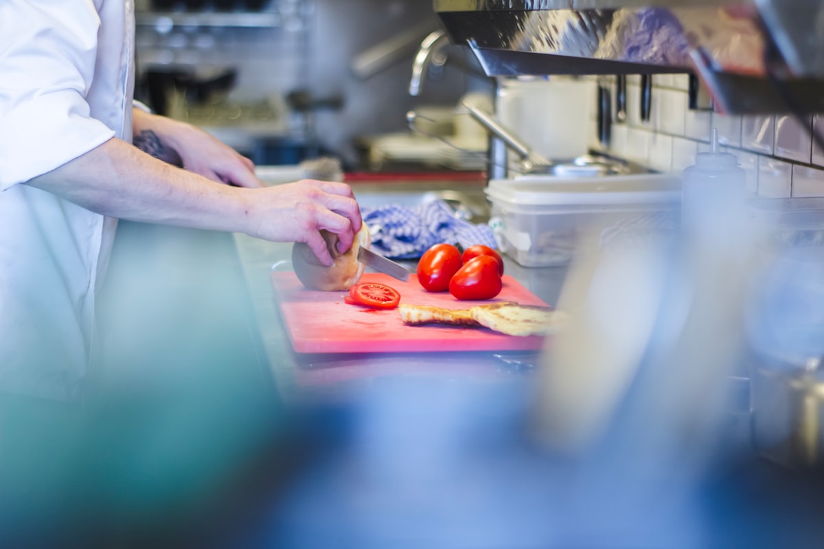 Colorful vegetable prep with fresh produce cut and organized